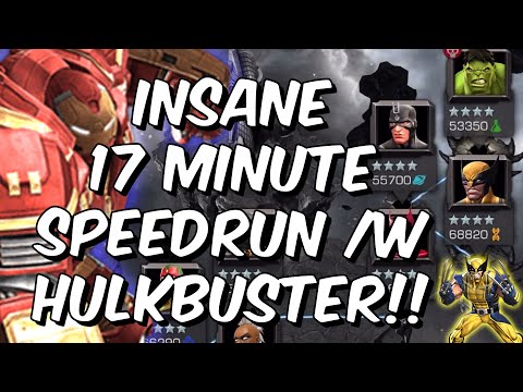INSANE 17 Minute Realm of Legends Speedrun with BUFFED HULKBUSTER?! - Marvel Contest of Champions