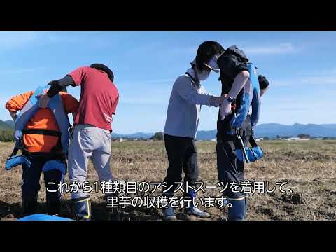 農業アシストスーツ体験　　　　　　　　　　　　　　　　　　　　　　　　　　　　　　　　　　　　　　   　　   --高齢期作業療法学　授業風景--