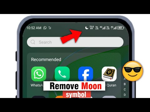 Mobile Se Chand Ka Nishan Kaise Hataye | Phone Se Moon Ka Icon Kaise Hataye 