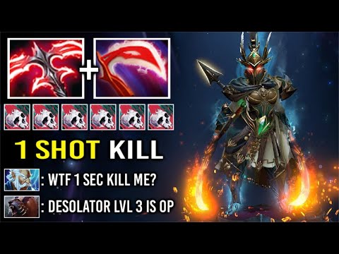 CRAZY DESOLATOR "LEVEL 3" Phantom Assassin vs Ex-Machina Ursa Epic 30 Level Late Game Battle Dota 2