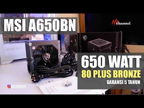 PSU 650W 80+ Bronze dari MSI, garansi 5 Tahun!
