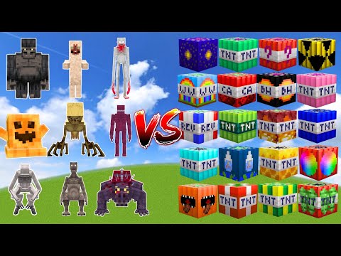 ALL Minecraft TNT vs Every Strongest SCP Boss Mob