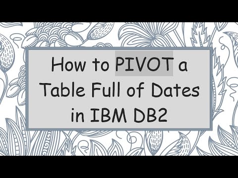 How to PIVOT a Table Full of Dates in IBM DB2