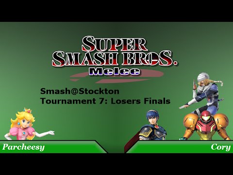 Smash@Stockton Melee Tournament 7 Losers Finals: Parcheesy (Peach) Vs. Cory (Sheik/Marth/Samus)