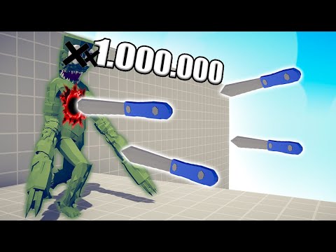1.000.000 DAMAGE KNIFE vs UNITS - TABS | Totally Accurate Battle Simulator 2023