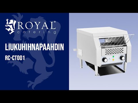 video - Kakkoslaatu Liukuhihnapaahdin - 2,200 W- Royal Catering - 3 toimintoa