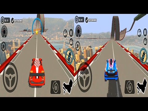 Impossible Car Tracks 3D - Red Car vs Blue Car - Levels 5 to 9 Completed Android Gameplay