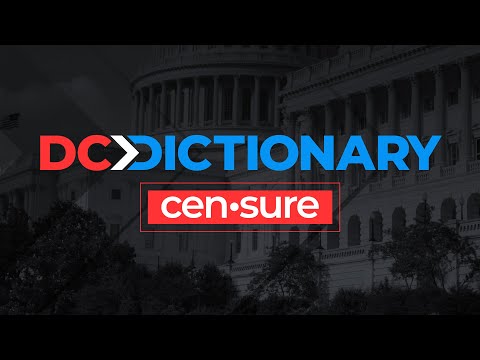 What does it mean to censure a politician?