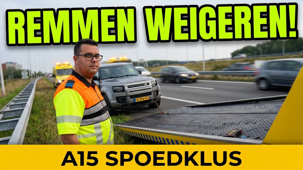 ROVER kon niet meer remmen! Levensgevaarlijk op de A15