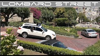 Driving Lombard Street in San Francisco California