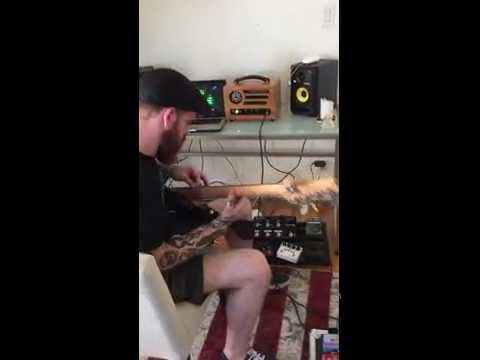 BASSIST/MUSIC DIRECTOR BREN GRIEVE DEMOING A JULE AMPS MONIQUE AND MALEKKO PEDALS