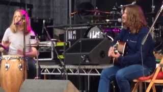 Dave Mccabe from Zutons. Valerie at Embrace secret festival. Knebworth
