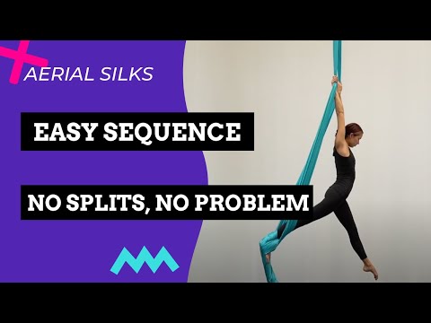 No Splits? No Problem! Arabesque AERIAL SILKS Sequence for BEGINNERS