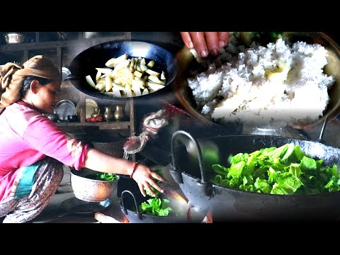 DASHAIN cooking and having lunch in rural village of Nepal || Rural Life of Nepal