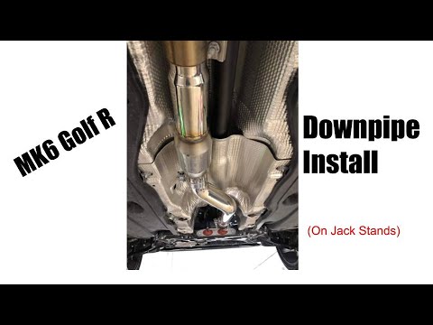 Downpipe Install On JACK STANDS | Volkswagen Mk6 Golf R