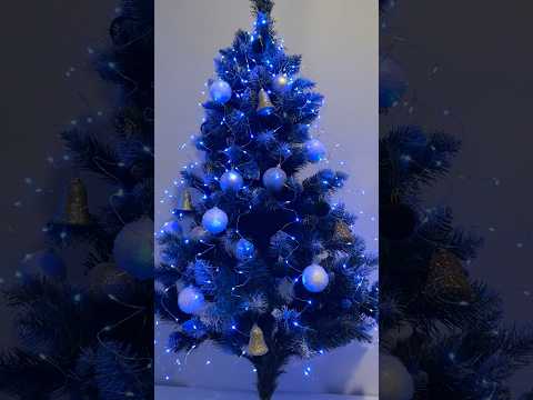 Гірлянда новорічна Кінський Хвіст 200LED 10 ниток по 2м колір Синій режим статика від батарейок