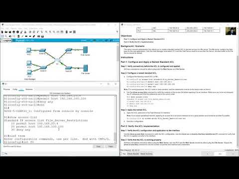5.1.9 Packet Tracer - Configure Named Standard IPv4 ACLs