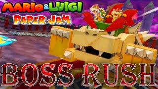 Mario & Luigi: Paper Jam - Boss Rush (All Papercraft Bosses)
