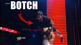 Ryback Gorilla presses CM Punk through a table (BO