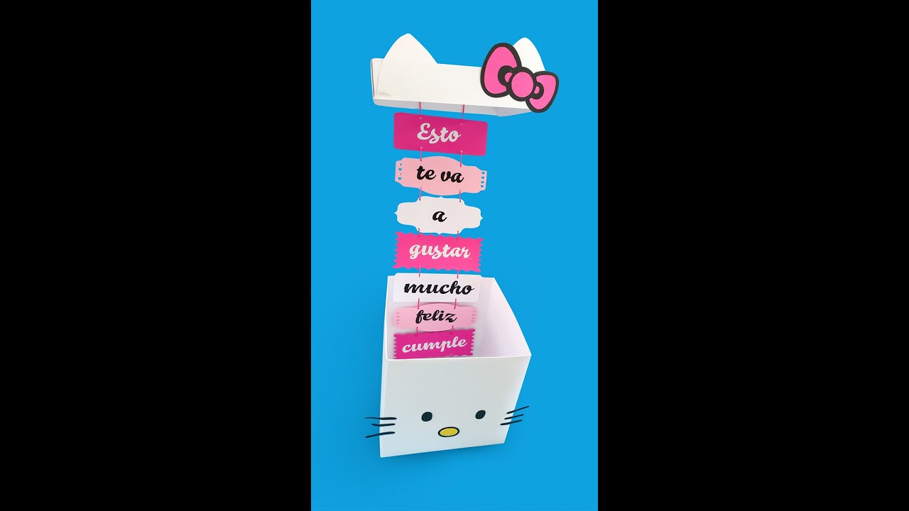 CAJA SORPRESA ║TEMATICA HELLO KITTY ║Regalo bonito para Cumpleaños 🎁🎉 #hellokitty #manualidades #diy