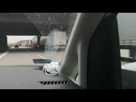 Truck traffic jam on highway A2 Germany