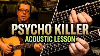 Talking Heads - Psycho Killer - CVT Acoustic Guitar Lesson by Mike Gross