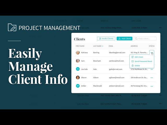 Easily Manage Clients