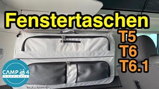 Packtaschen Fenstertaschen für den Bulli: Verstauen von Kleidung und Equipment (VW T5 T6 T6.1)