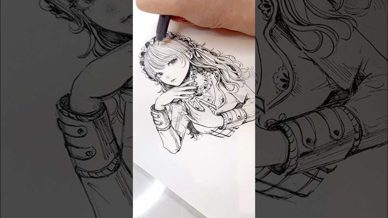 15分で描いてみた #アナログイラスト #イラストレーター #イラストメイキング