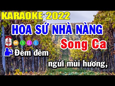 Hoa Sứ Nhà Nàng Karaoke Song Ca | Trọng Hiếu
