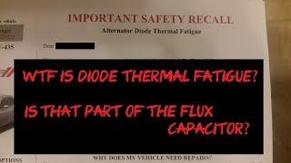 Dodge issues a recall without parts to fix it? - Altinator Diode Thermal Fatigue