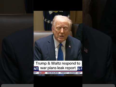 Video | Trump and Waltz respond to reports over Signal app Houthi leaks