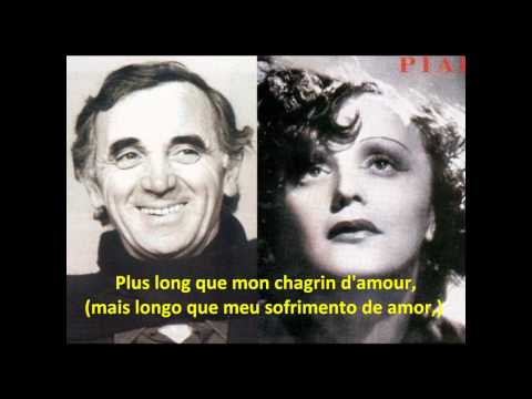Édith Piaf e Charles Aznavour - Le bleu de tes yeux 1951. Tradução e Legendas em Português.