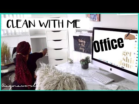 Part of a video titled Clean With Me: Ikea Office Furniture - YouTube