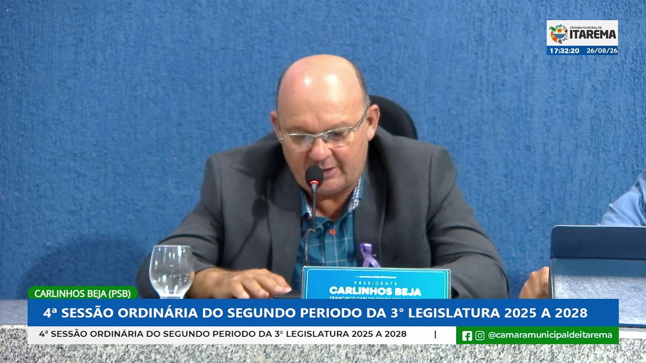 4ª SESSÃO ORDINÁRIA DO SEGUNDO PERIODO DA 3° LEGISLATURA 2025 A 2028