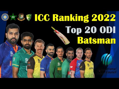 ICC Ranking 2022 | Top 20 ODI Batsman | Top 20 Most Dangerous ODI Batsman ICC Ranking 2022
