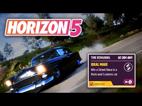 Forza Horizon 5 Daily Challenge 22.08.2022 "Ideal Make" Win a Street Race In a Rods and Customs Car