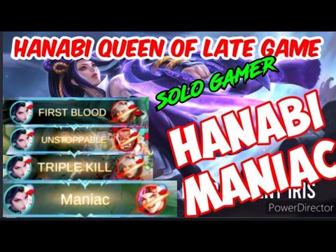 MANIAC! HANABI REAL MONSTER IN LATE GAME - HANABI MANIAC FULL GAMEPLAY 2021. Mobile Legend:Bang Bang