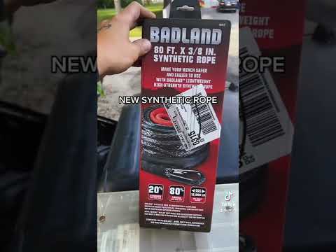 Installing a BADLANDS synthetic rope in my Tow Truck #shorts