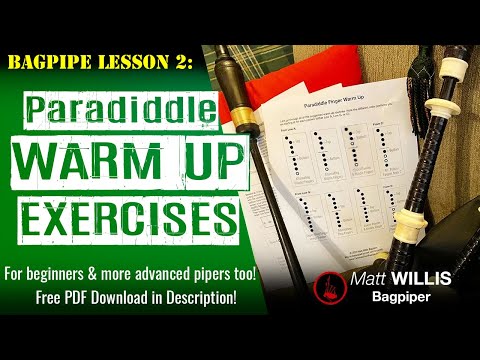 Bagpipe Lesson 2: Finger Warm Up Exercises (4K)