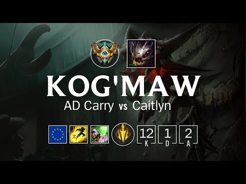 Kog'Maw AD Carry vs Caitlyn - EUW Challenger Patch 8.11