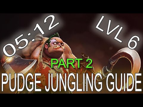 [Dota 2] PUDGE Jungling Guide 7.30c (part 2) | 05:28 level 6 | Mud Golems and Stacking