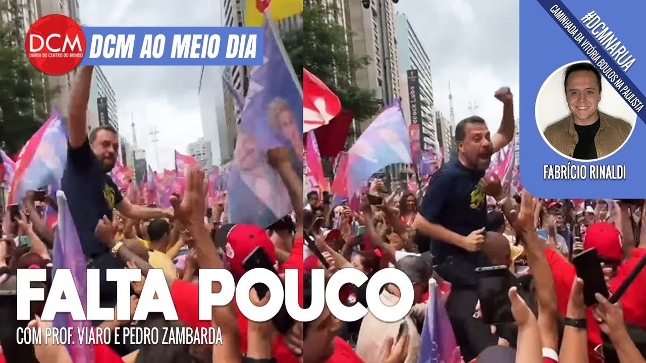 Boulos faz caminhada da vitória na véspera do pleito; Fabrício Rinaldi ao vivo da Paulista