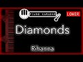 Diamonds (LOWER -4) - Rihanna - Piano Karaoke Instrumental