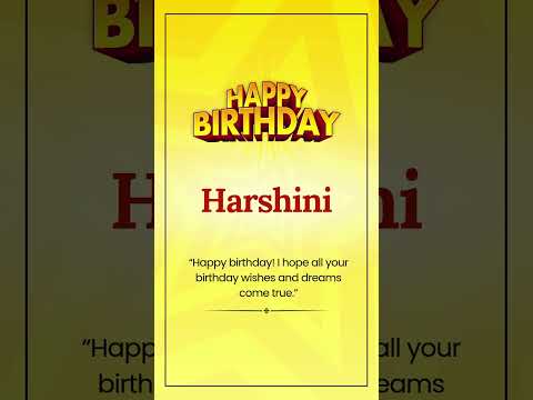 Happy Birthday HARSHINI