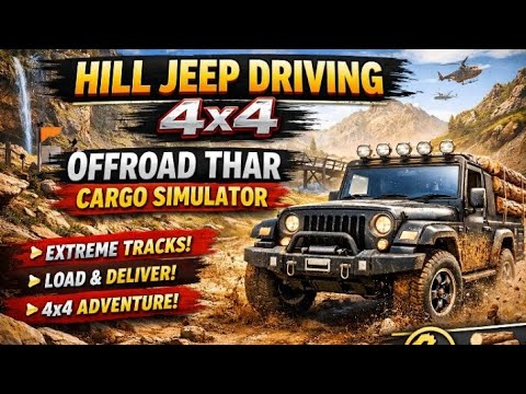 🚙 Hill Jeep Driving: 4x4 Offroad Cargo Jeep Games