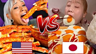 American vs japanese mukbang