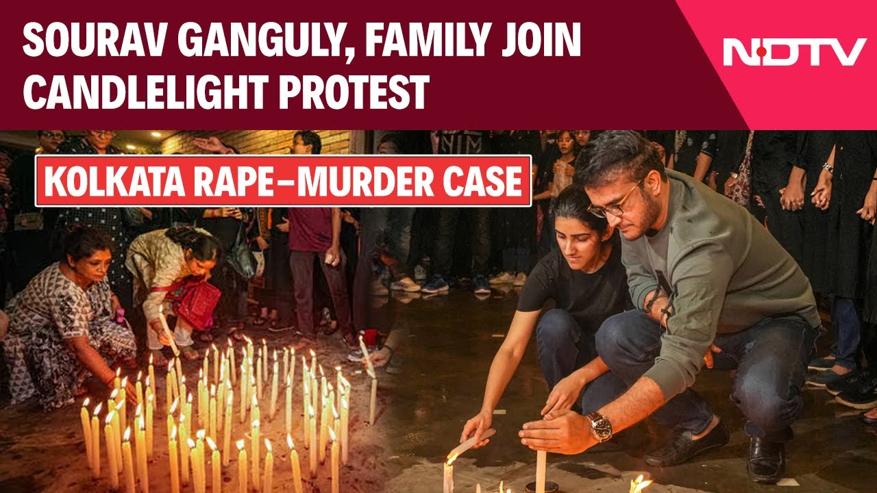 Kolkata Doctor Case | Sourav Ganguly, Family Join Candlelight Protest Against Kolkata Horror