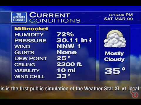 Weather Star XL v1 Simulator- March 9, 2024: Millinocket, ME