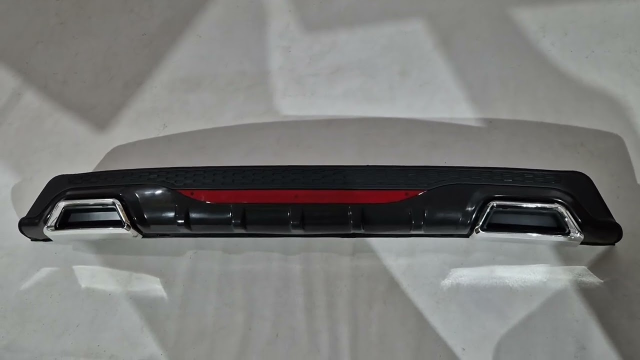 Універсальний задній дифузор DPT AMG Style V-3 (ABS) (чорний глянець) Video 1